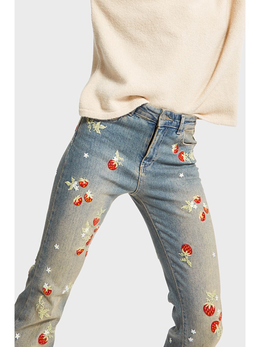 Mavi Kadın T.Kot Rengi 2w5-32 Flare Fit Elastanlı Kumaş Çiçek Nakış Desenli Özel Tasarım Denim Jean-3