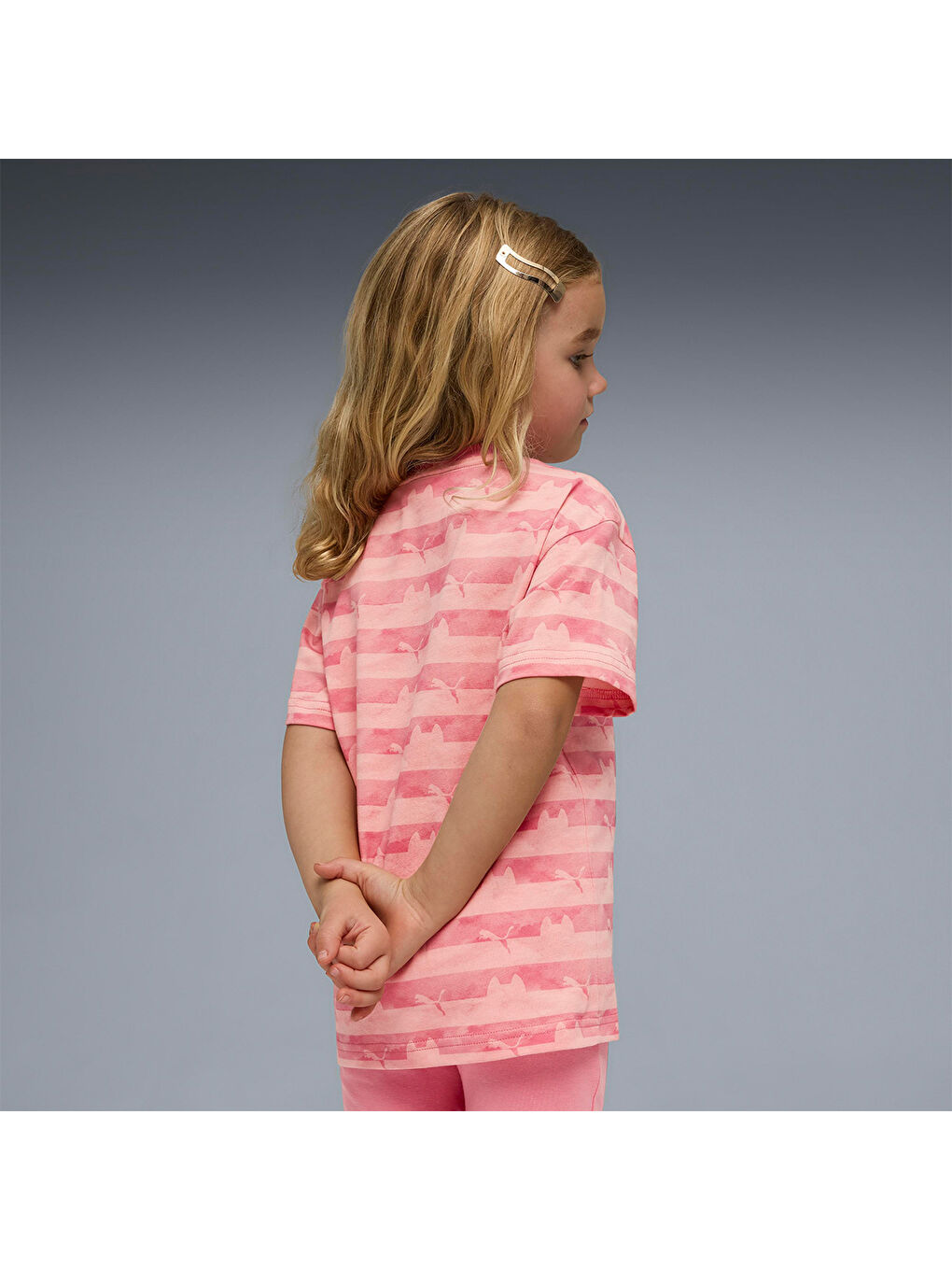 Gdh Aop Kız Çocuk Pembe Tişört-1