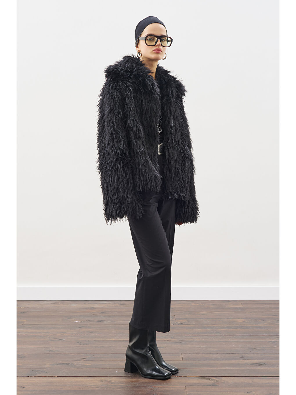 Mara Kürk Ceket Siyah-2