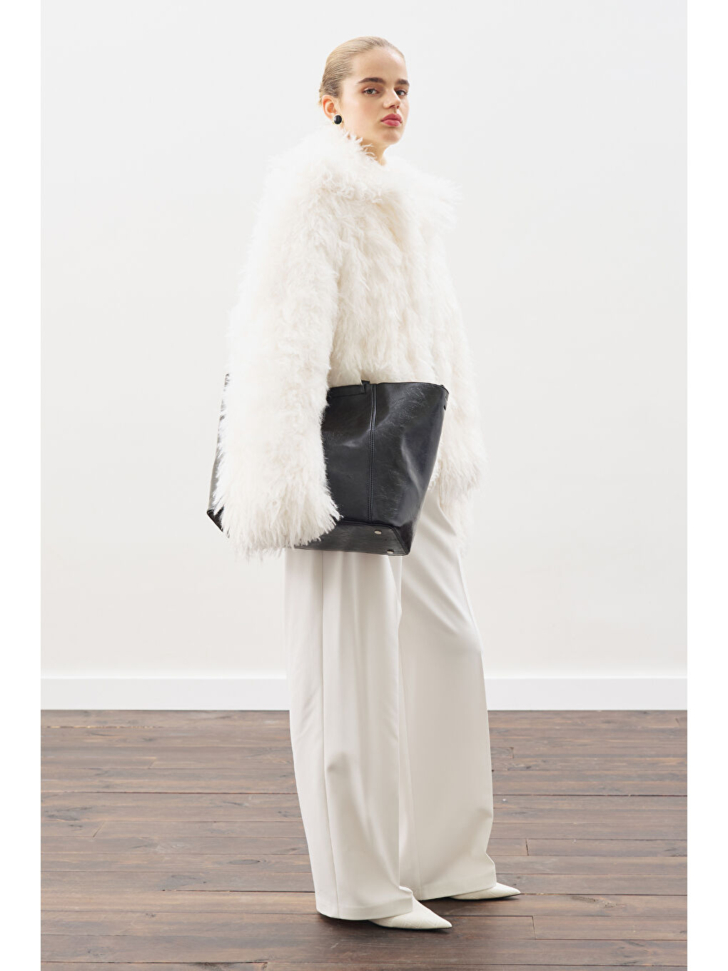 Mara Kürk Ceket Ekru-2