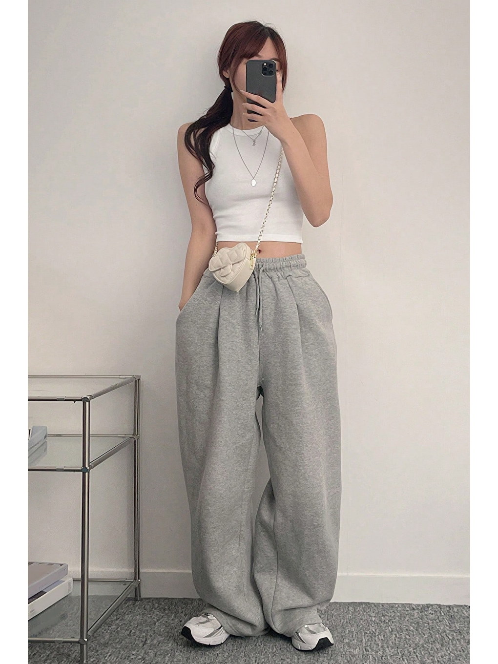 Kadın Beyaz Kaşkorse Geniş Askılı Fitilli Crop Atlet-2