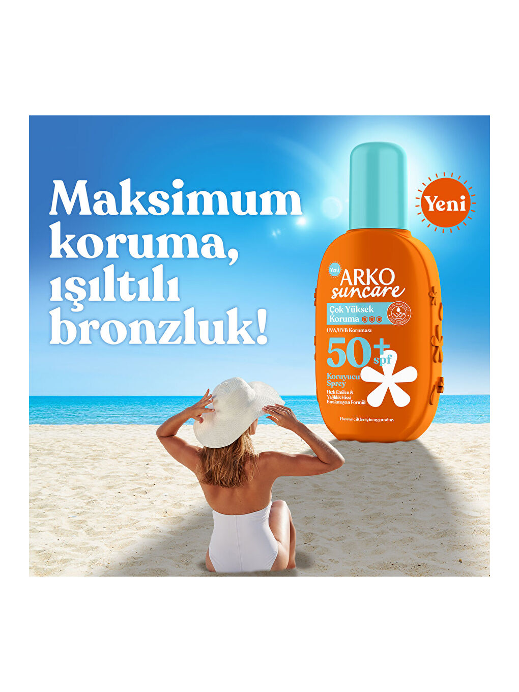 Arko Beyaz Suncare Spf50+ Çok Yüksek Korumalı Vücut Güneş Spreyi 200 Ml - 2