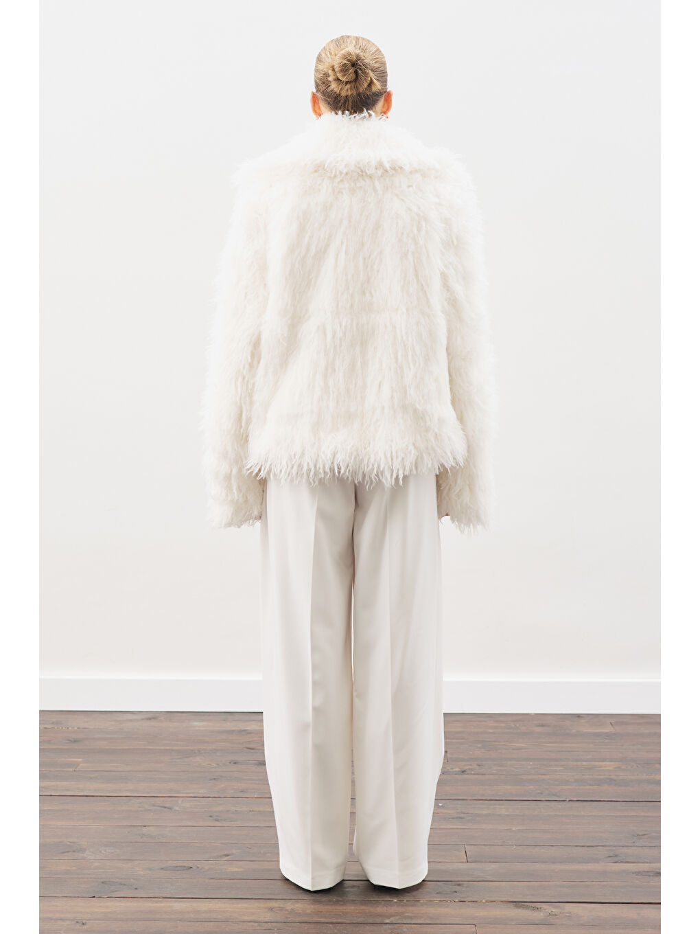 Mara Kürk Ceket Ekru-5