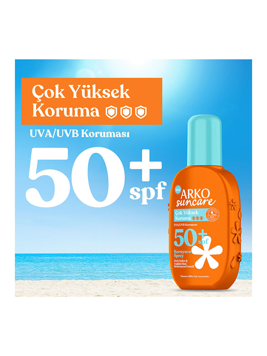 Arko Beyaz Suncare Spf50+ Çok Yüksek Korumalı Vücut Güneş Spreyi 200 Ml - 3