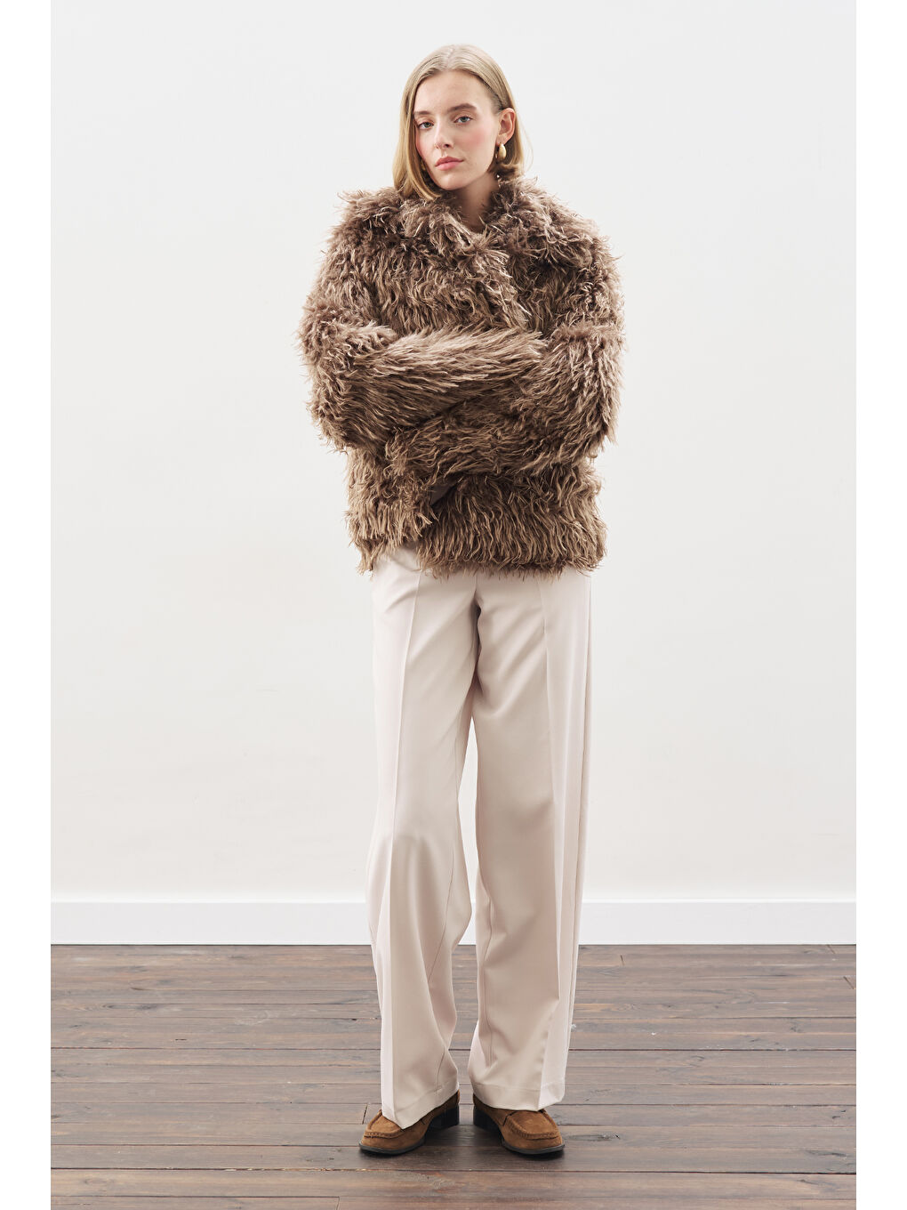 Mara Kürk Ceket Kahverengi-1