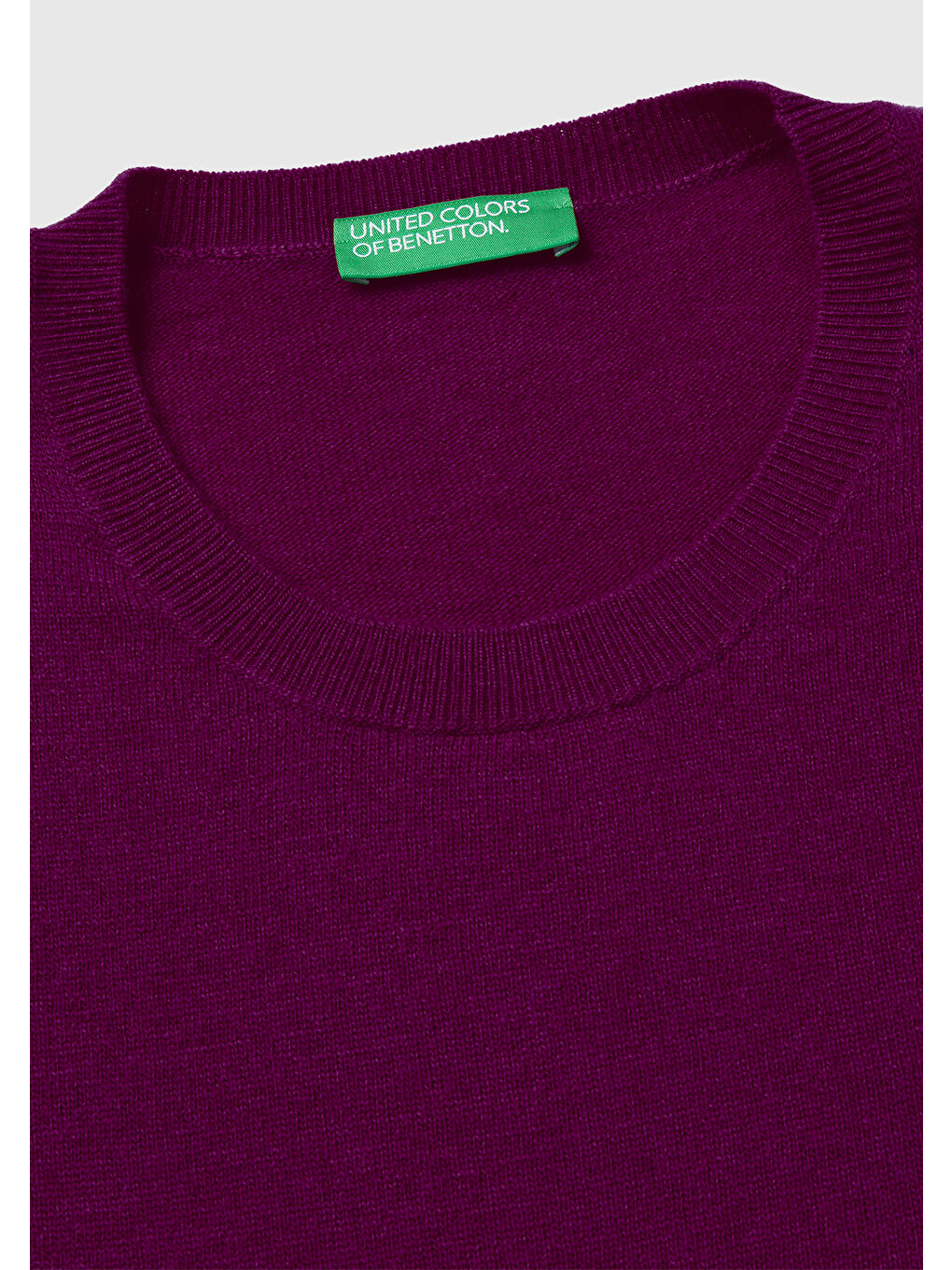 Kadın Mürdüm %100 Merino Ribana Detaylı Bisiklet Yaka Kazak-6