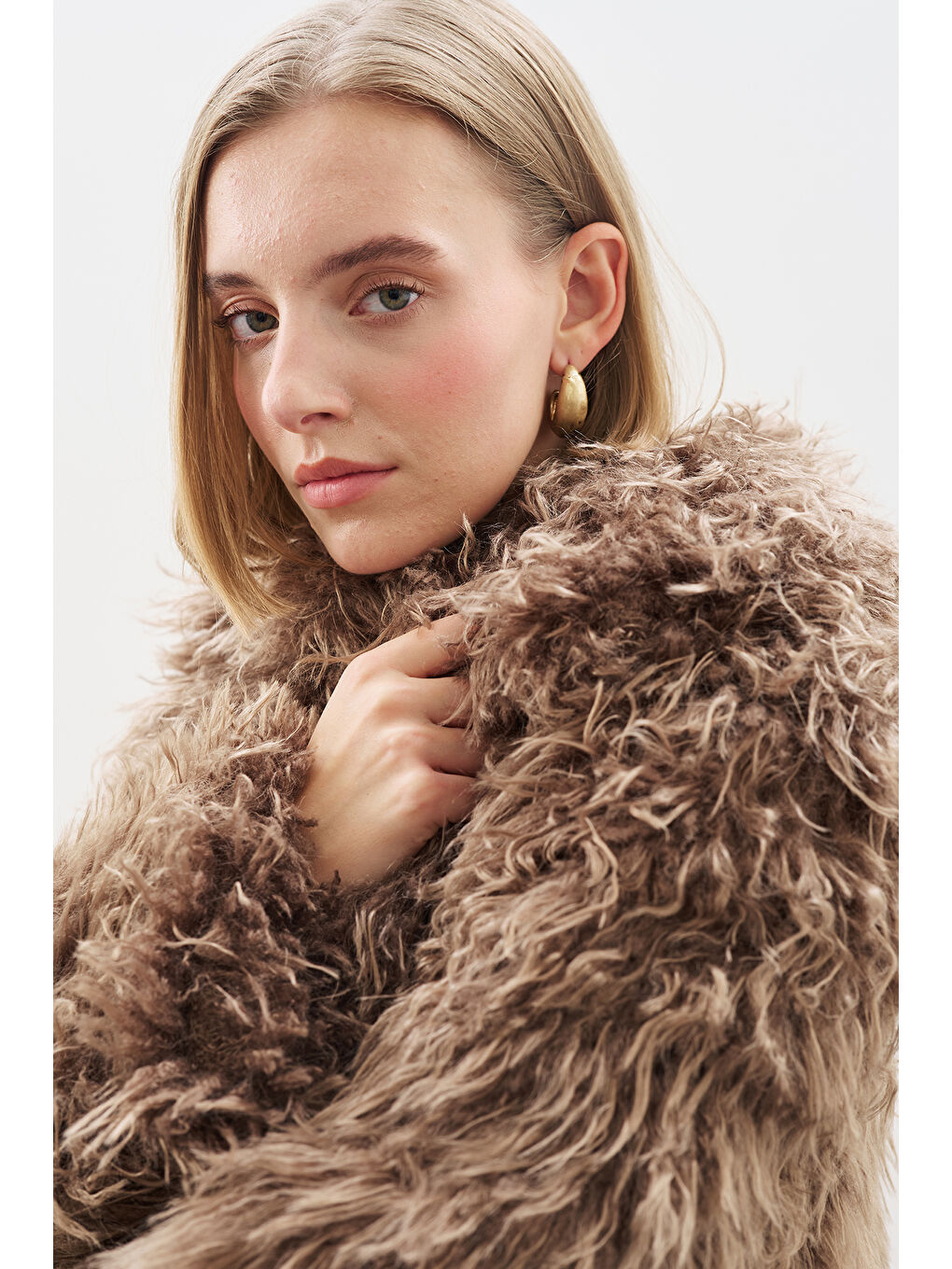 Mara Kürk Ceket Kahverengi-2