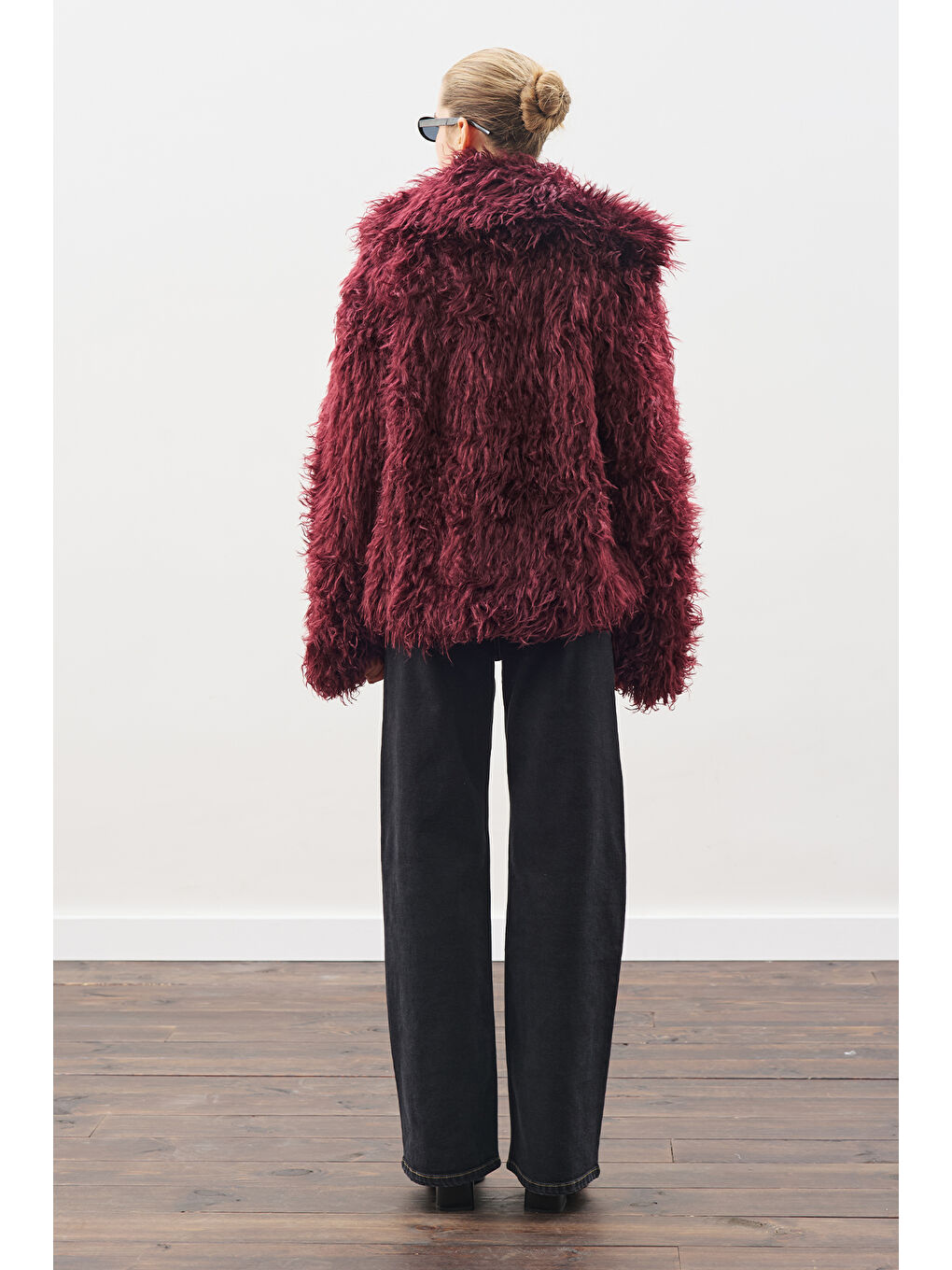 Mara Kürk Ceket Bordo-7