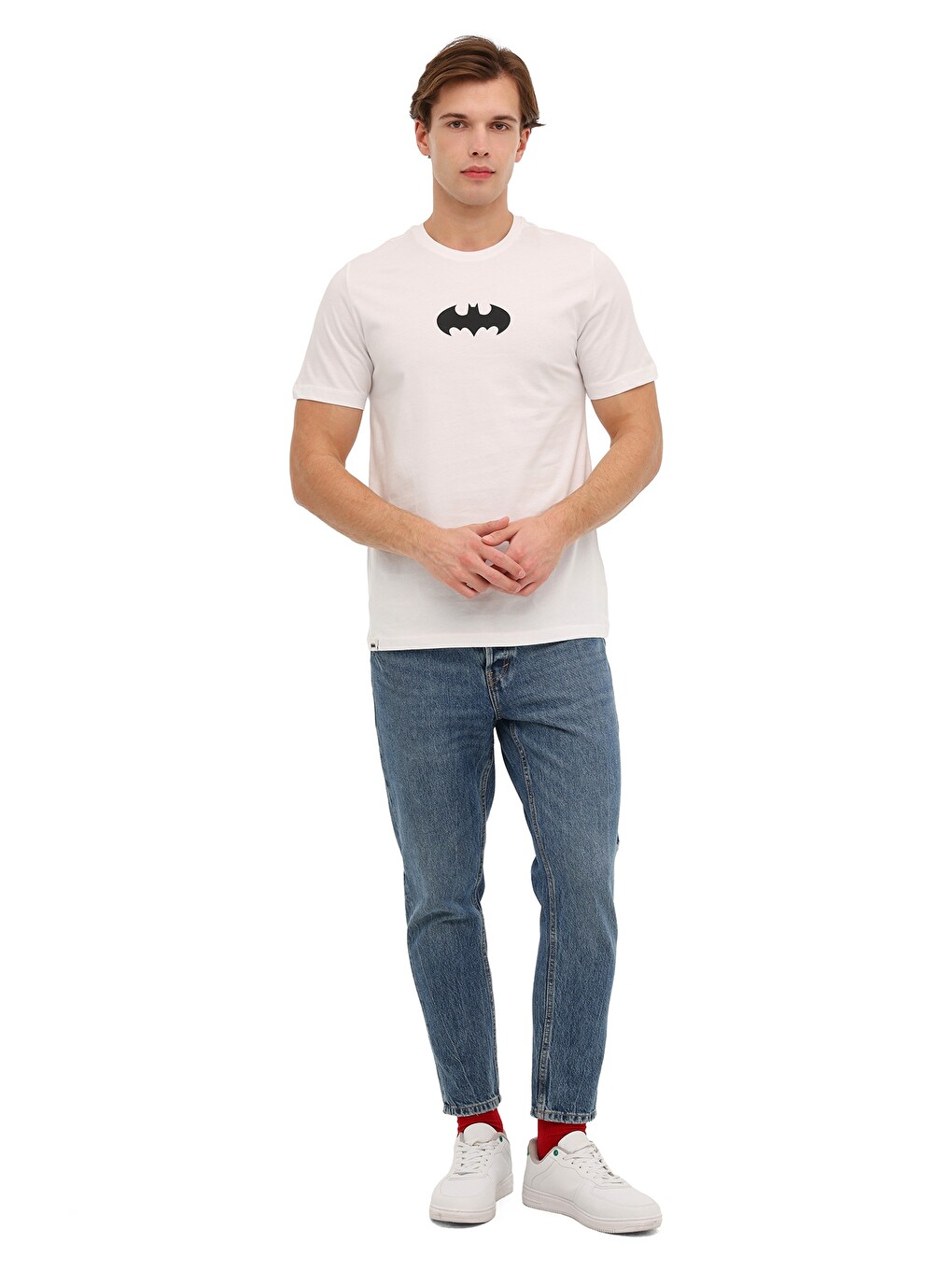 ML BATMAN-4 6FX Beyaz Erkek Kısa Kol T-Shirt-2