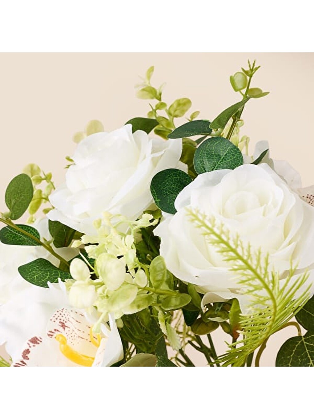 Deco Gül 7'li Buket Çiçek - Beyaz - 38 cm-2