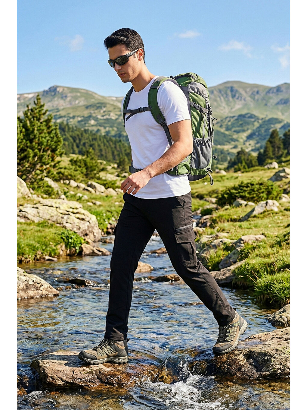 Siyah Regular Fit Normal Bel Cep Detaylı Pantolon 693150