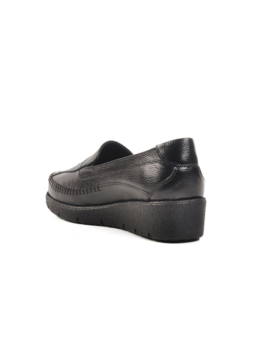 Siyah Hakiki Deri Kadın Casual Ayakkabı BB096 Z-3