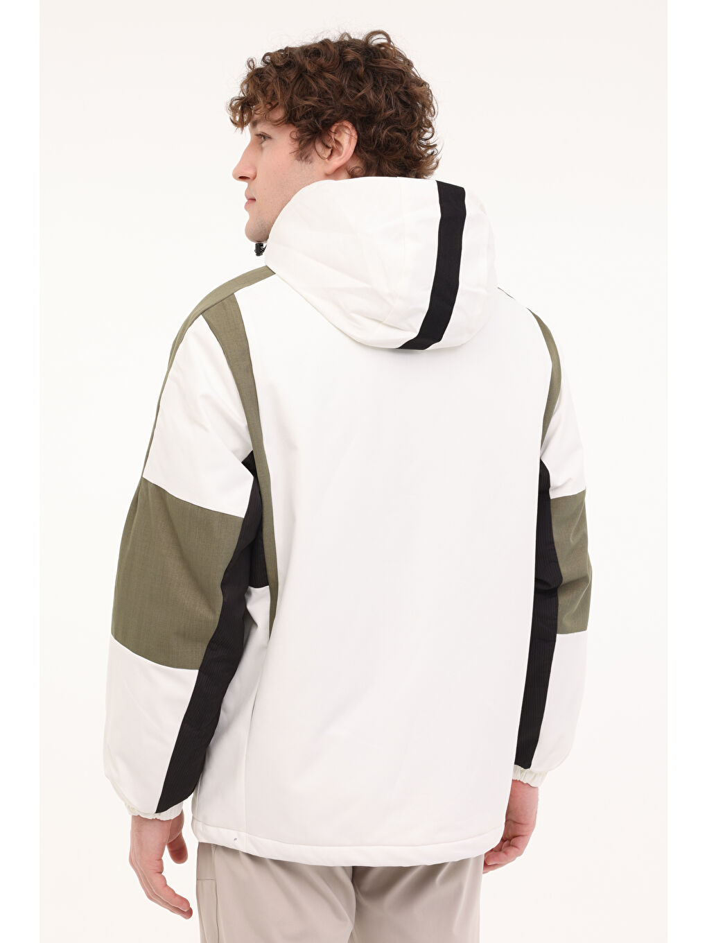 Bej ML GOMNIS 2URBN06 4PR Ekru Erkek Kısa Kapüşonlu Mont-1