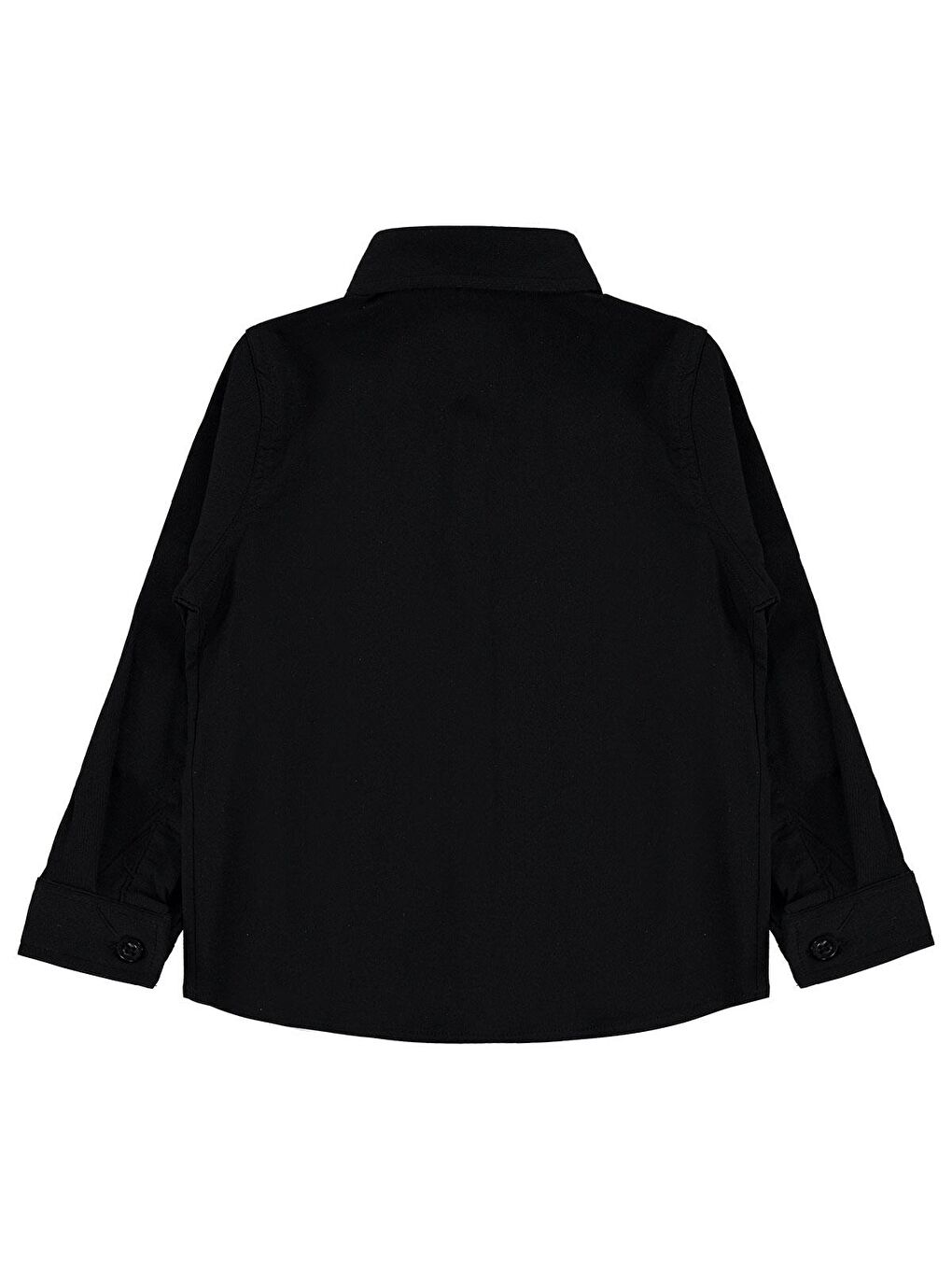 Boys Yelken Nakışlı 10-13 Yaş Gömlek - Siyah-1