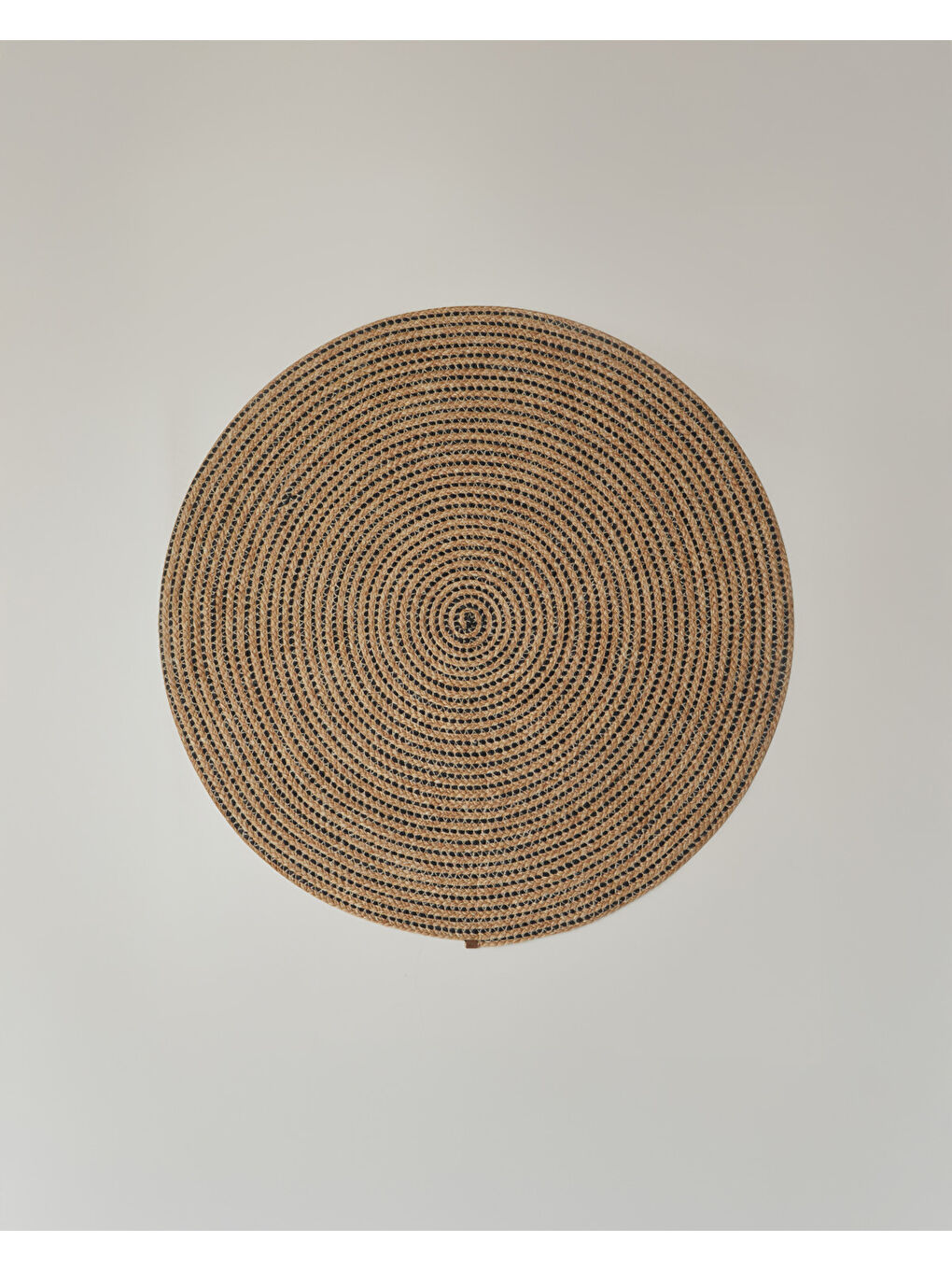 Kahverengi Circle Art Dekoratif Jüt Kilim 90 cm Natural-Siyah