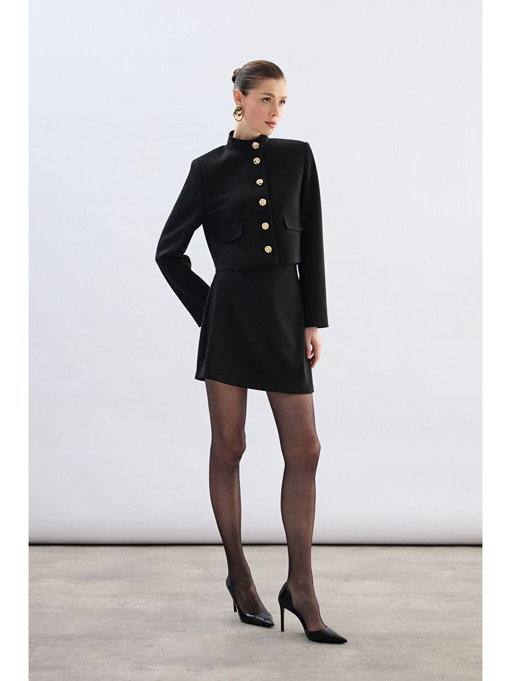 Kısa Şort Etek - Siyah-2