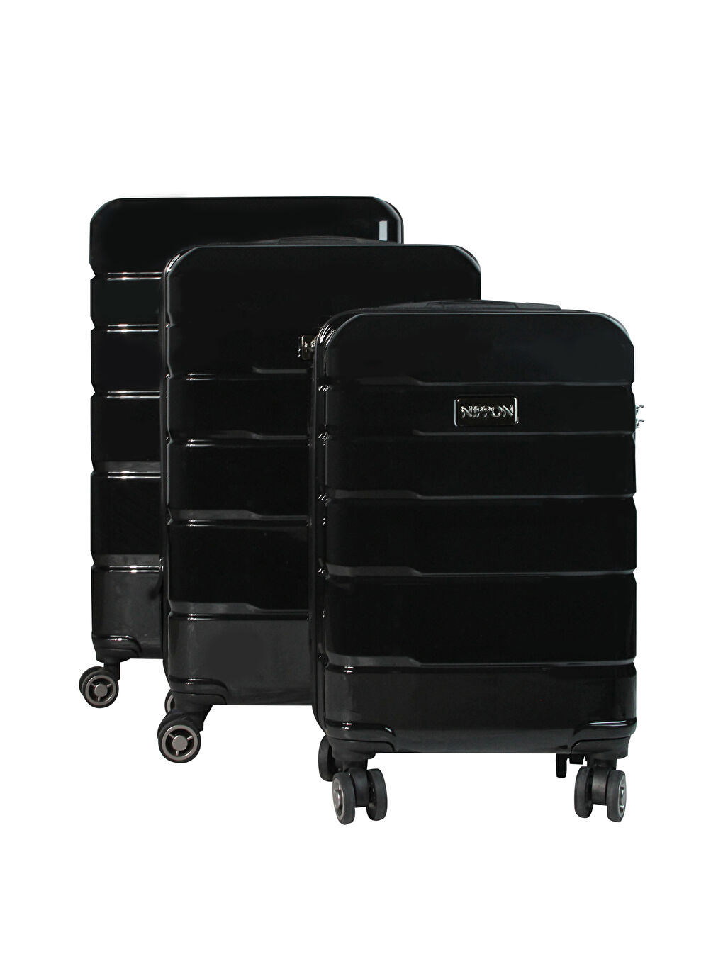 Siyah Pp Valiz Seti-1