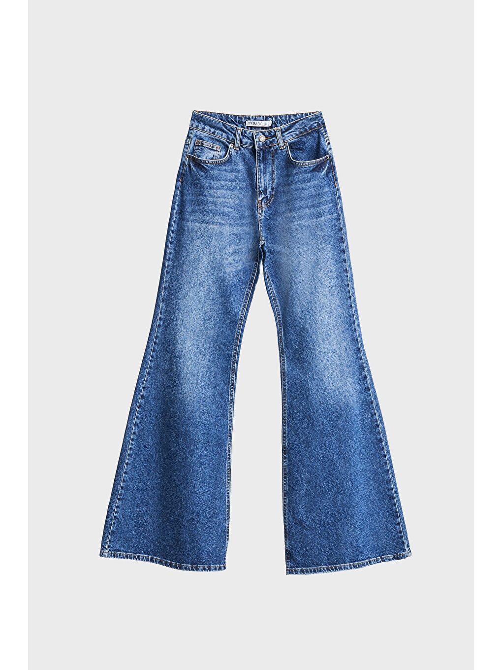 Kadın Koyu Mavi Renk 2w5-5 Flare Fit Komfort Kumaş İç Boy 83cm Denim Jean-1
