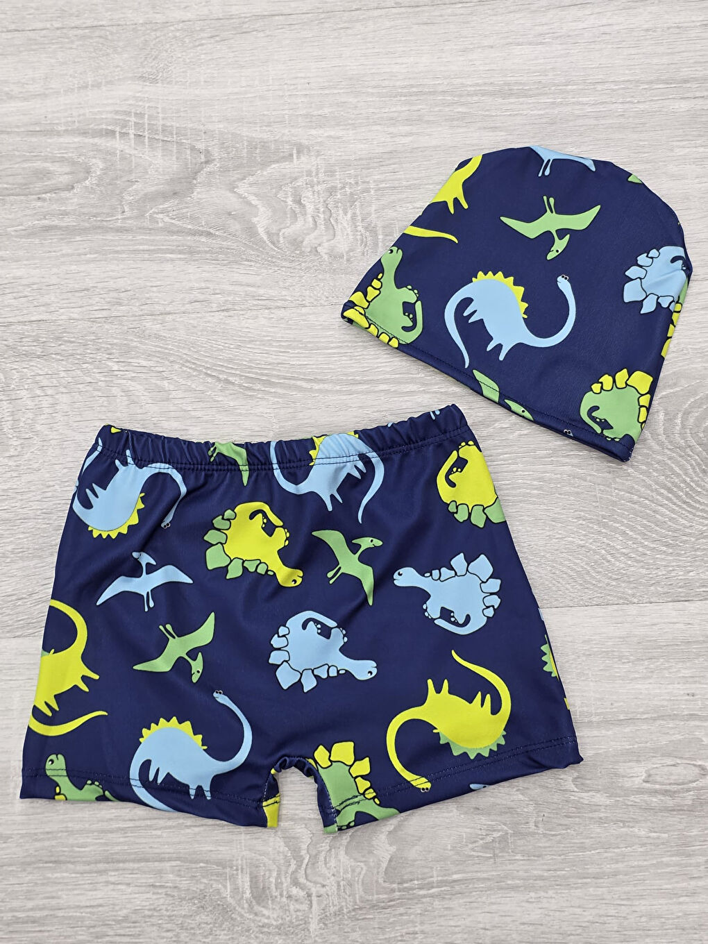 Lacivert Erkek Çocuk Boneli ve Şortlu Mayo Takımı 12256