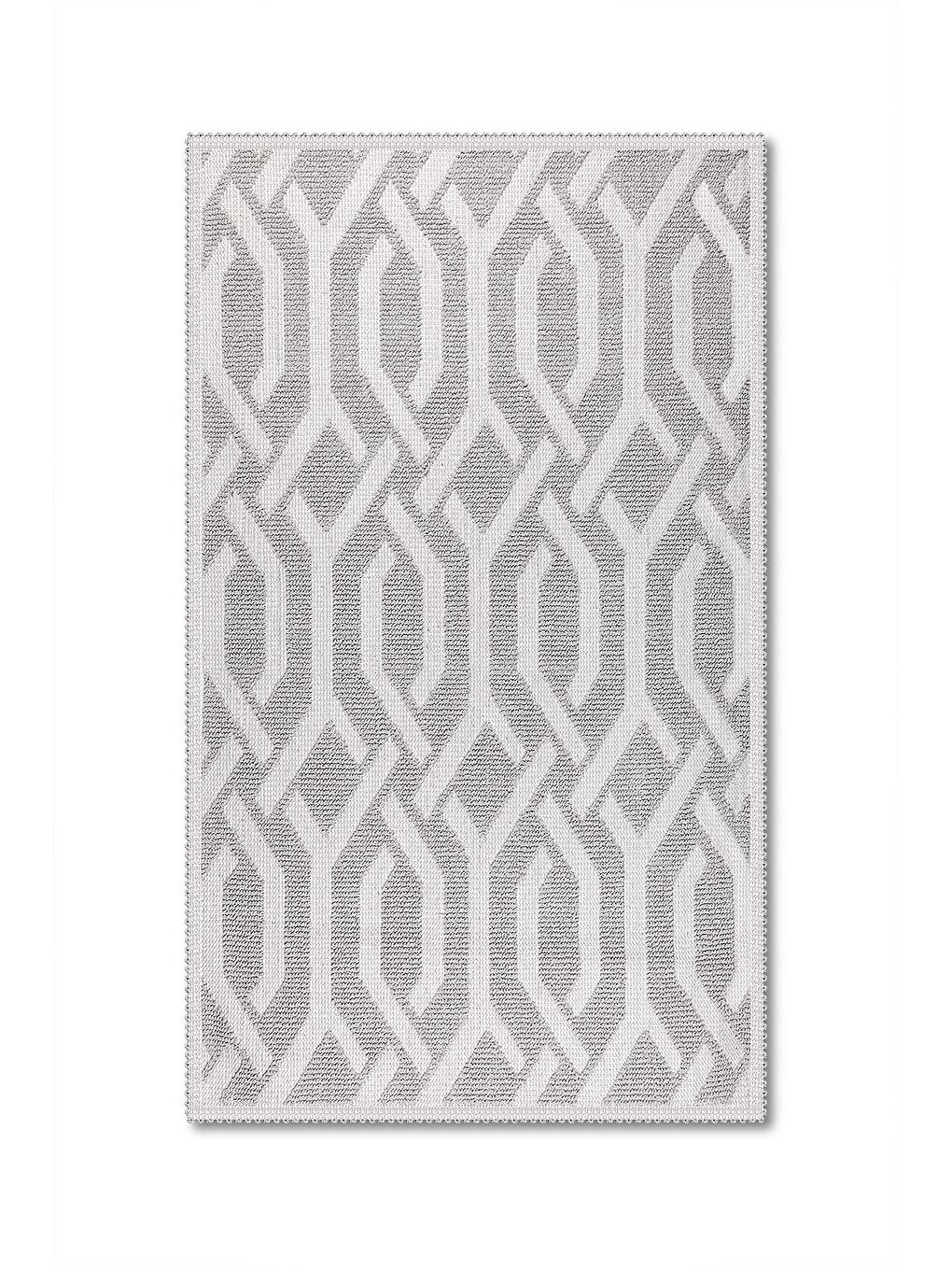 Bej Lyon Doğal Pamuklu 2'li Banyo Paspas & Halı Seti 60x100 50x60 Taş-1