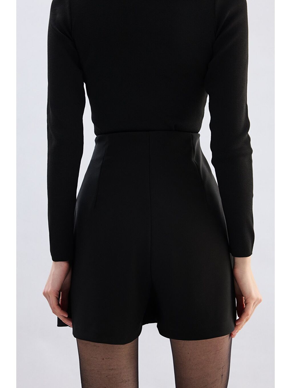 Kısa Şort Etek - Siyah-7