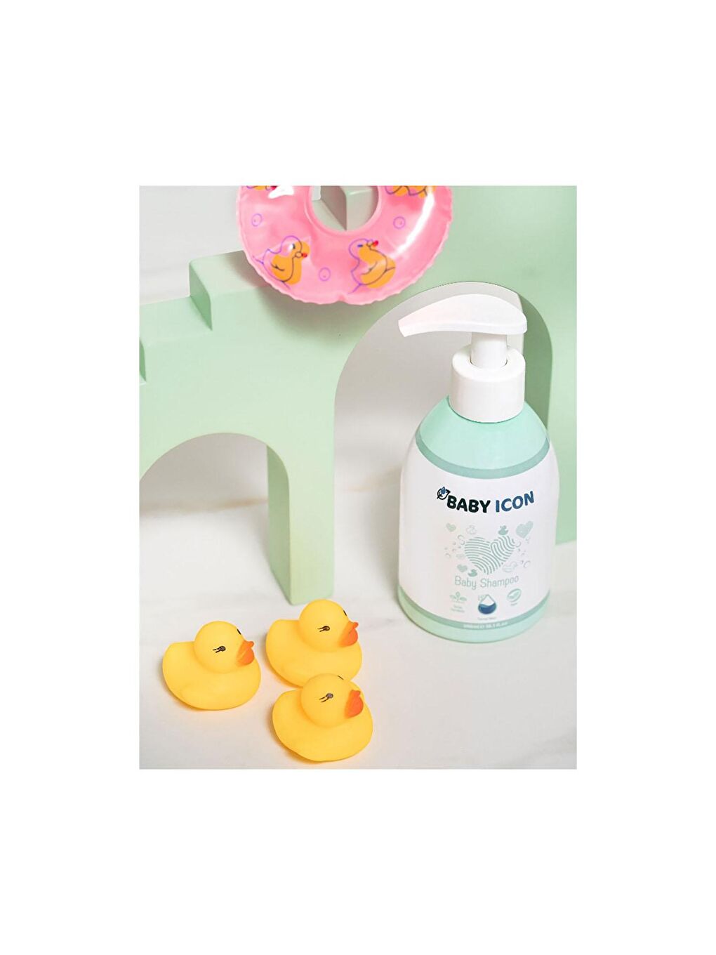 Baby Icon Beyaz-Renklibaskı Saç ve Vücut Bebek Şampuanı 300 ml