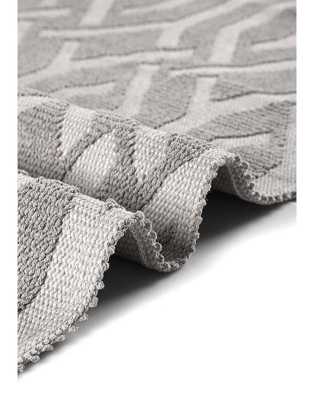 Bej Lyon Doğal Pamuklu 2'li Banyo Paspas & Halı Seti 60x100 50x60 Taş-3