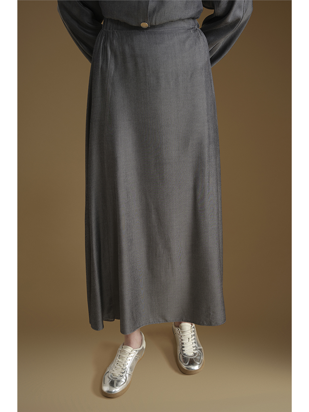 Bomber Ceketli Takım Gri Melanj-6