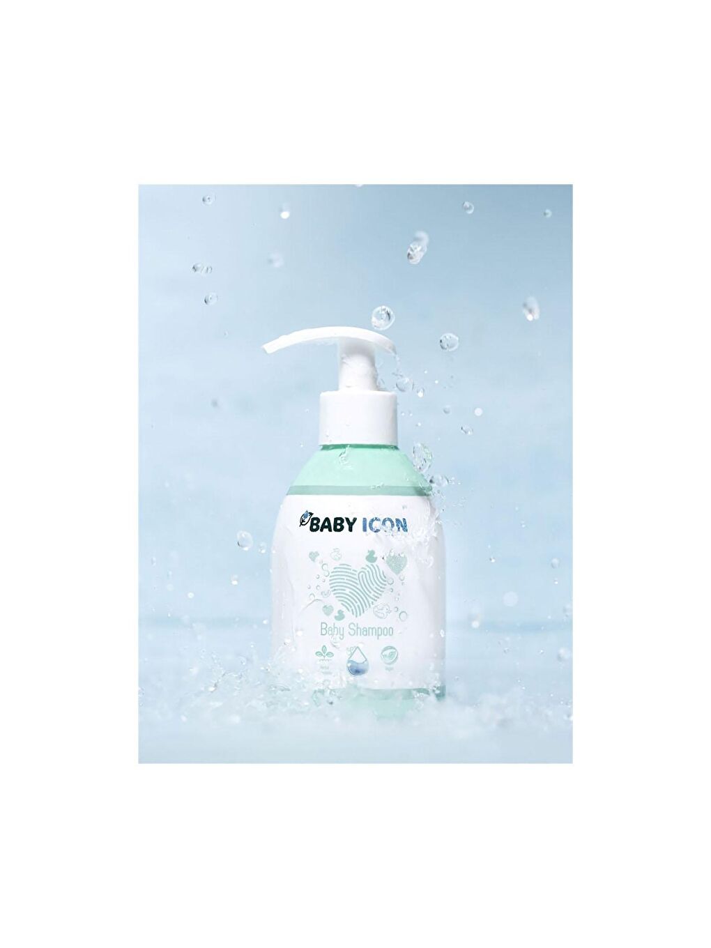 Baby Icon Beyaz-Renklibaskı Saç ve Vücut Bebek Şampuanı 300 ml - 1