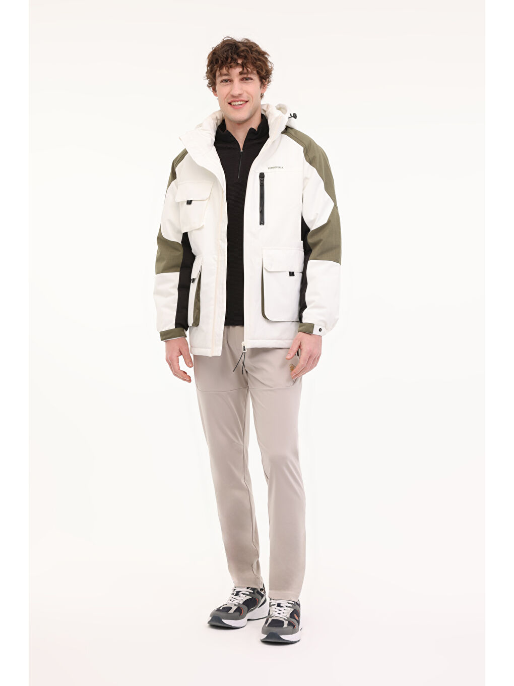 Bej ML GOMNIS 2URBN06 4PR Ekru Erkek Kısa Kapüşonlu Mont-2