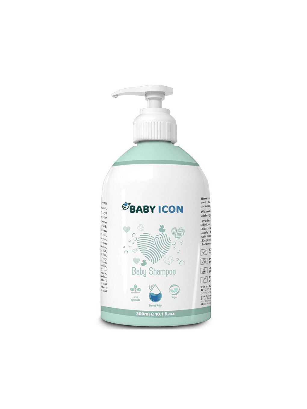 Baby Icon Beyaz-Renklibaskı Saç ve Vücut Bebek Şampuanı 300 ml - 2