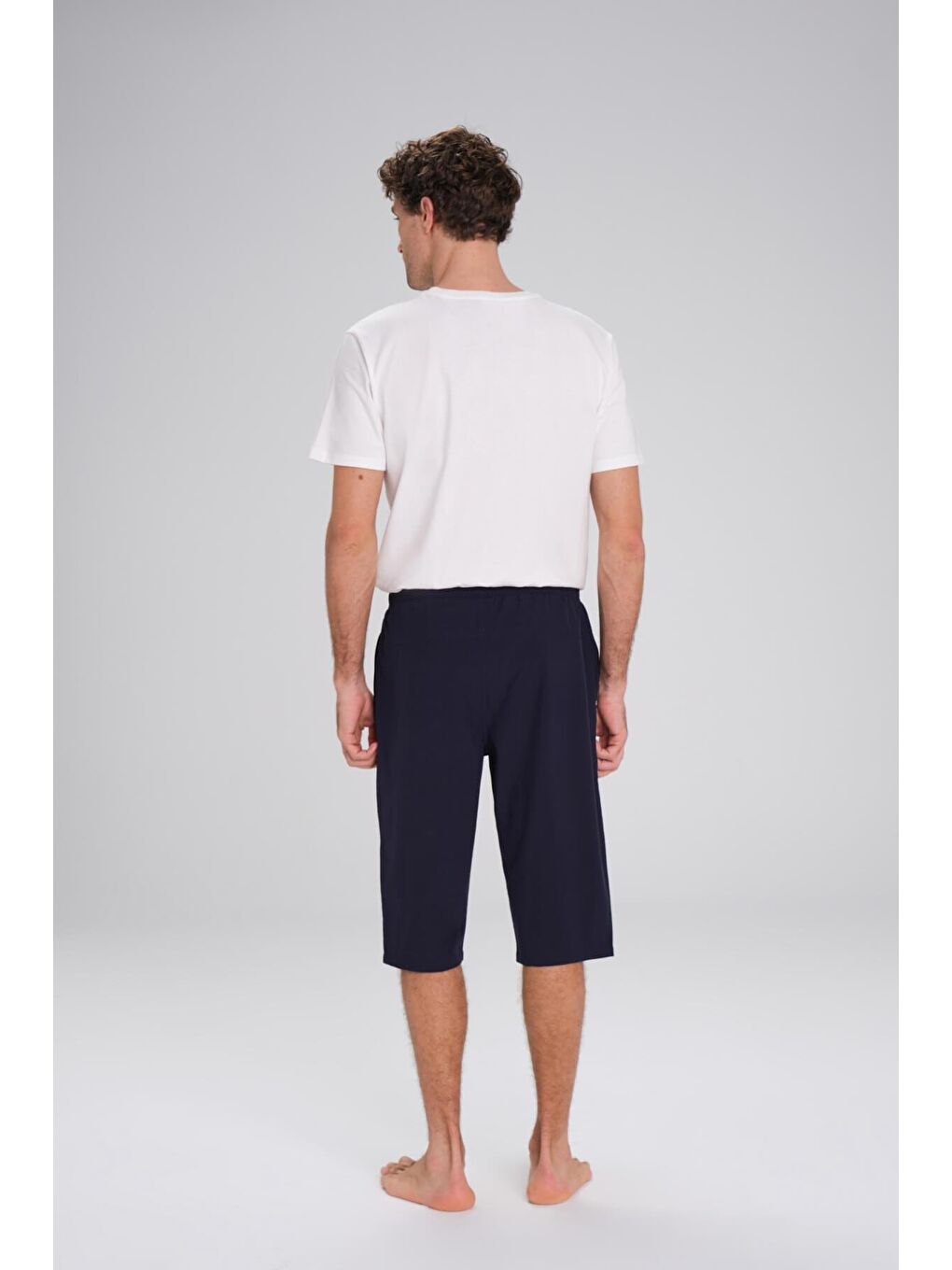 Petrol Lacivert Uzun Erkek Havuz Ve Deniz Şortu 2425-1