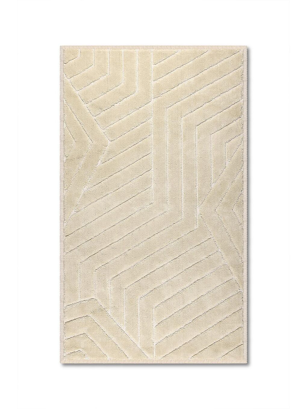 Bej Way Doğal Pamuklu 2'li Banyo Paspas Seti 50x60+60x100 BEIGE-1