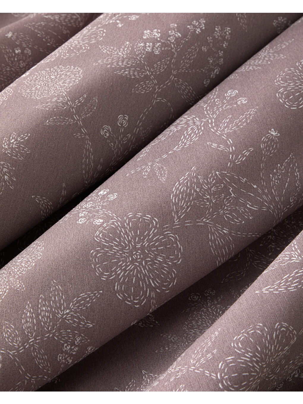 Mor Lilitha Kolay Ütülenir Çift Kişilik Nevresim Takımı 200x220 cm Açık Mürdüm-5