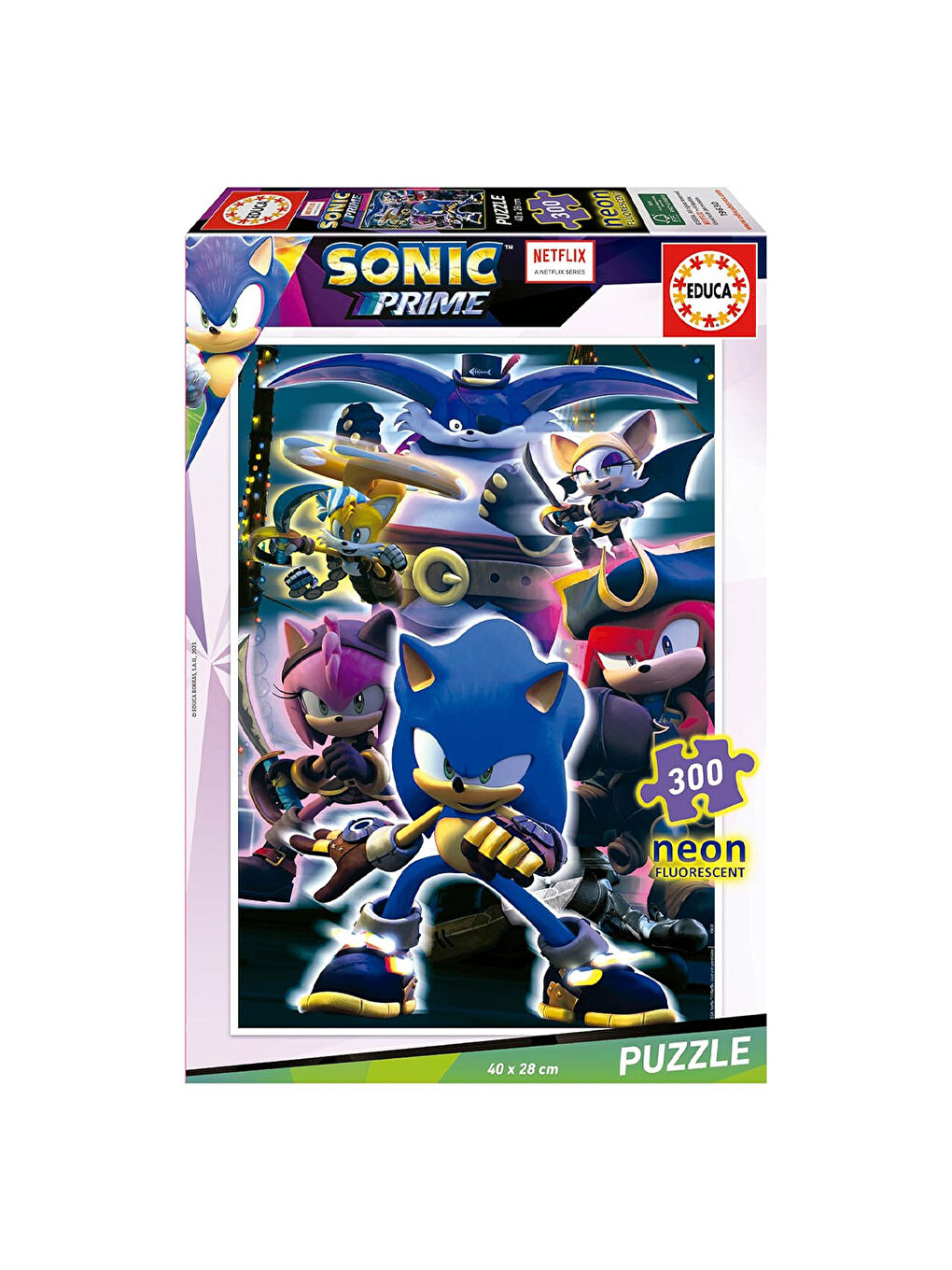 Çocuk Puzzle 300 Parça Sonic Prime Neon 19630