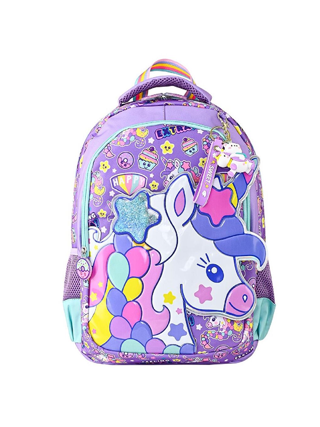 2 Bölmeli Always Happy Okul Çantası + Beslenme Çantası + Kalemlik-1