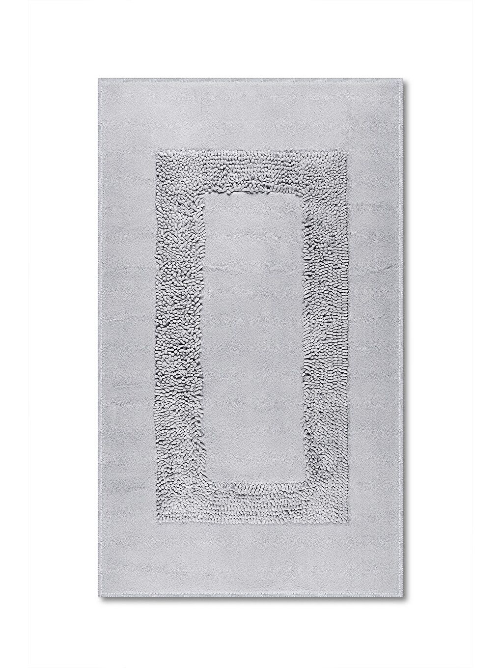 Melo Doğal Pamuklu 2'li Banyo Paspas & Halı Seti 60x100 50x60 Gri-1