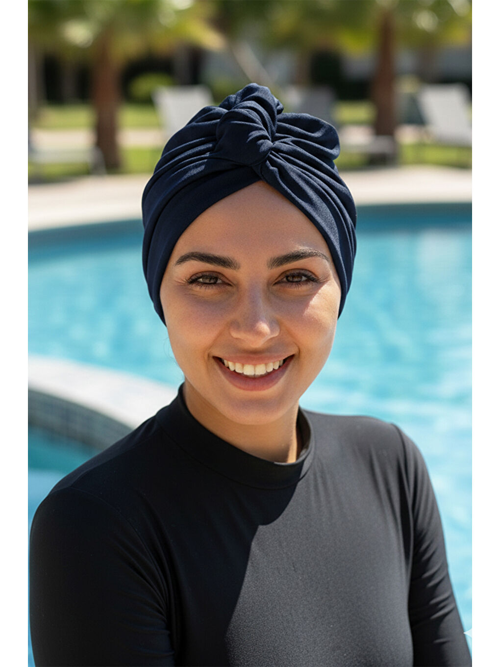 Havuz Deniz Çift Taraflı Bone R-987 Lacivert-3