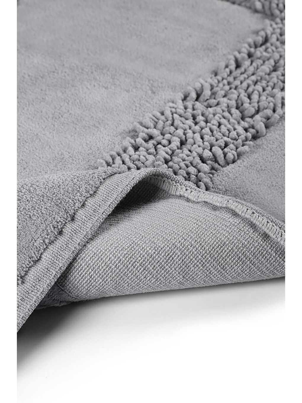 Melo Doğal Pamuklu 2'li Banyo Paspas & Halı Seti 60x100 50x60 Gri-4