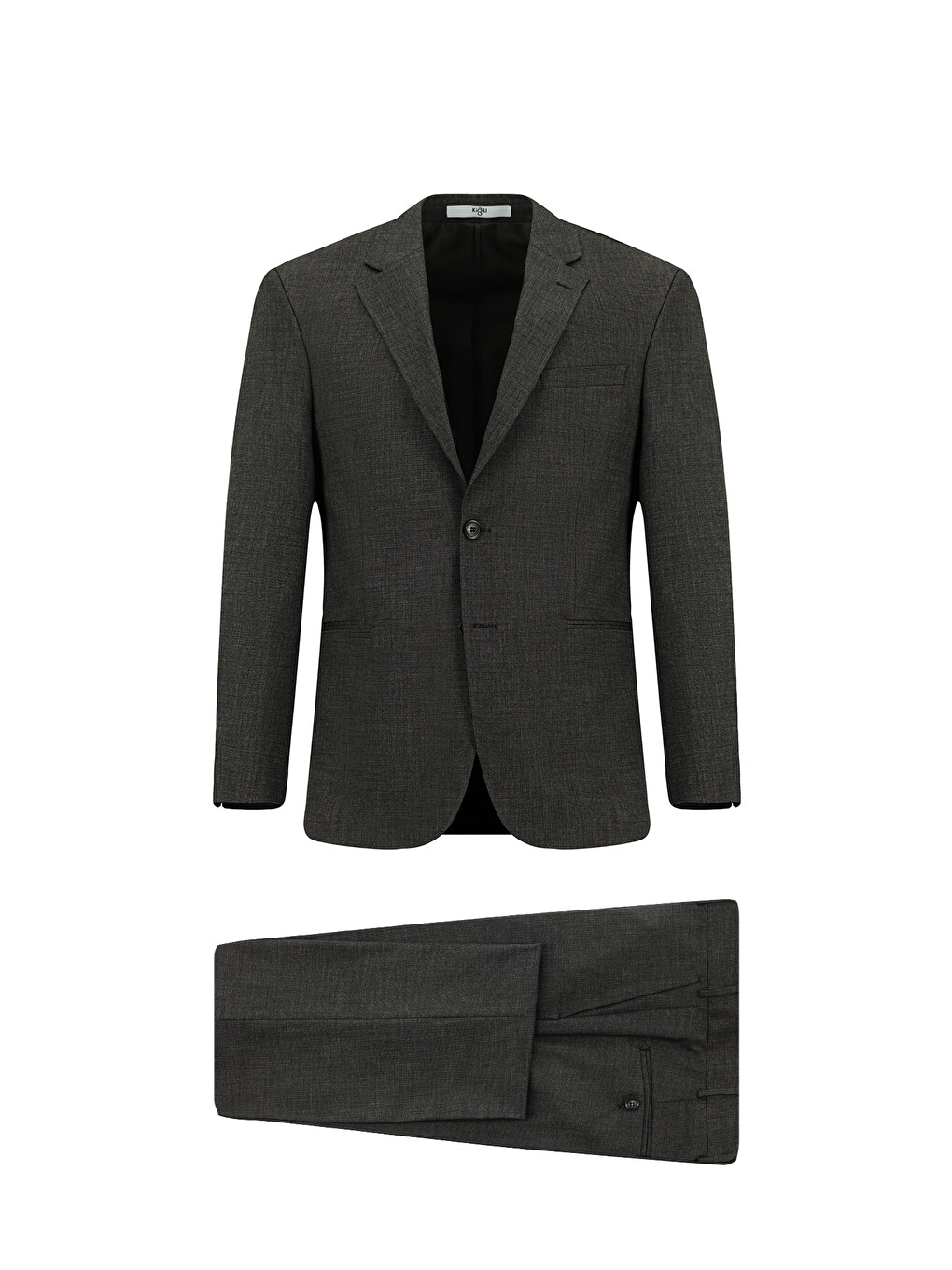 Kahverengi 4 Drop Relaxed Fit Rahat Kesim Desenli Takım Elbise