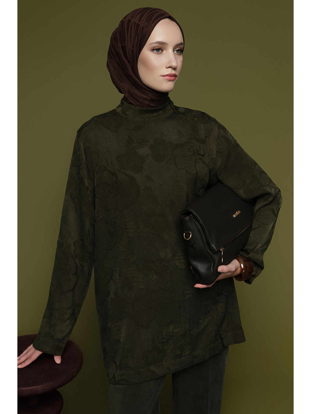 Desenli Kupra Takım Yeşil-1