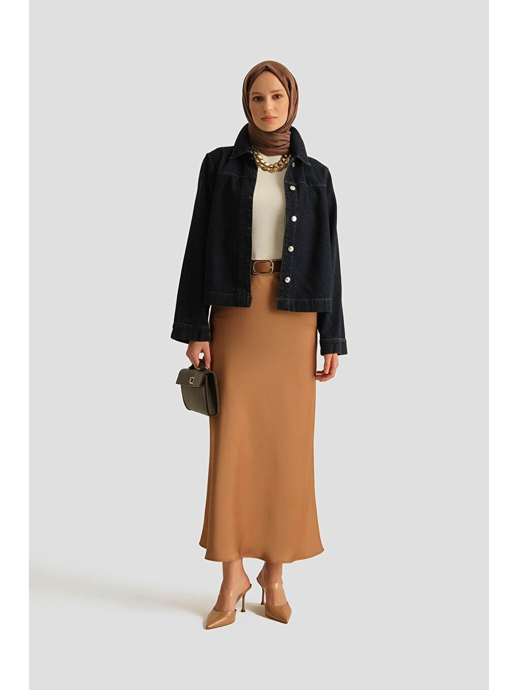 Kahverengi Saten Etek 25Yh1534 Latte-1