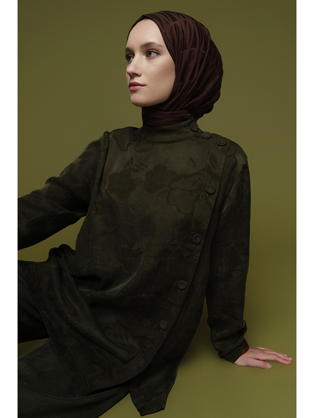 Desenli Kupra Takım Yeşil-4