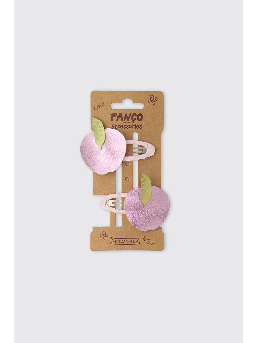 Kız Çocuk Karpuz Figürlü Çıtçıt 2'li Pembe Toka Seti-1