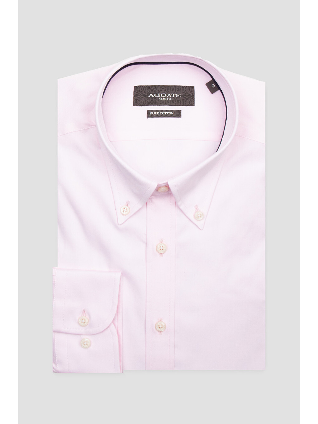 Carlo Royal Oxford Pamuklu Slim Fit Pembe Düğmeli Yaka Erkek Düz Gömlek-3