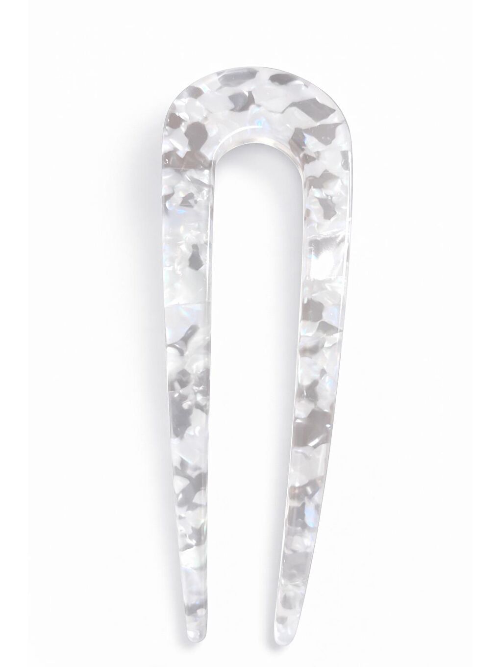 Gri Asetat Lüks U Topuz Tokası