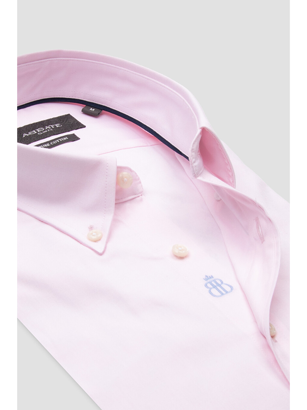 Carlo Royal Oxford Pamuklu Slim Fit Pembe Düğmeli Yaka Erkek Düz Gömlek-4