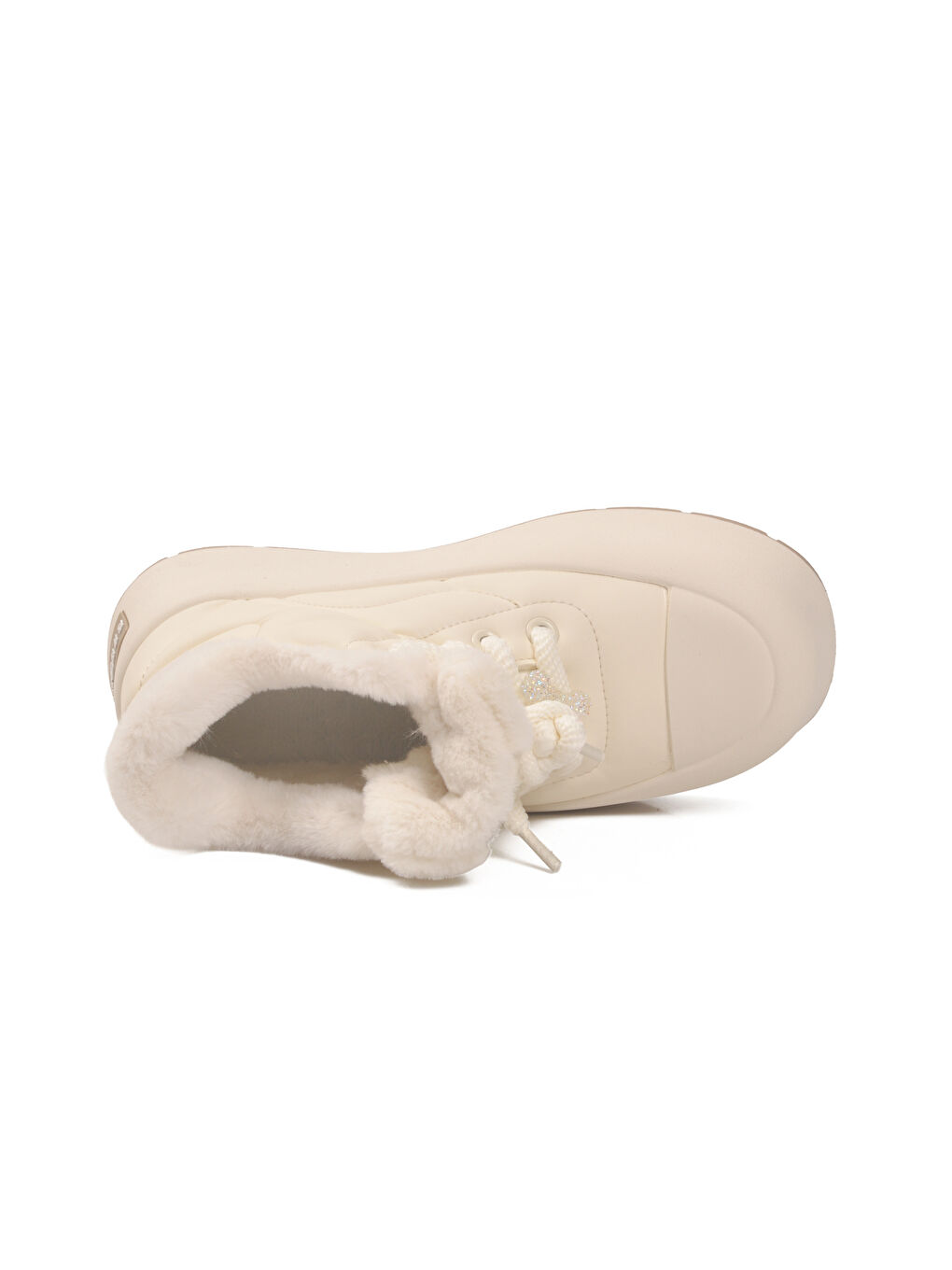 Kahverengi Krem İçi Küklü Bağcıklı Soğuğa Dirençli Kadın Sneaker Chizy Z-3