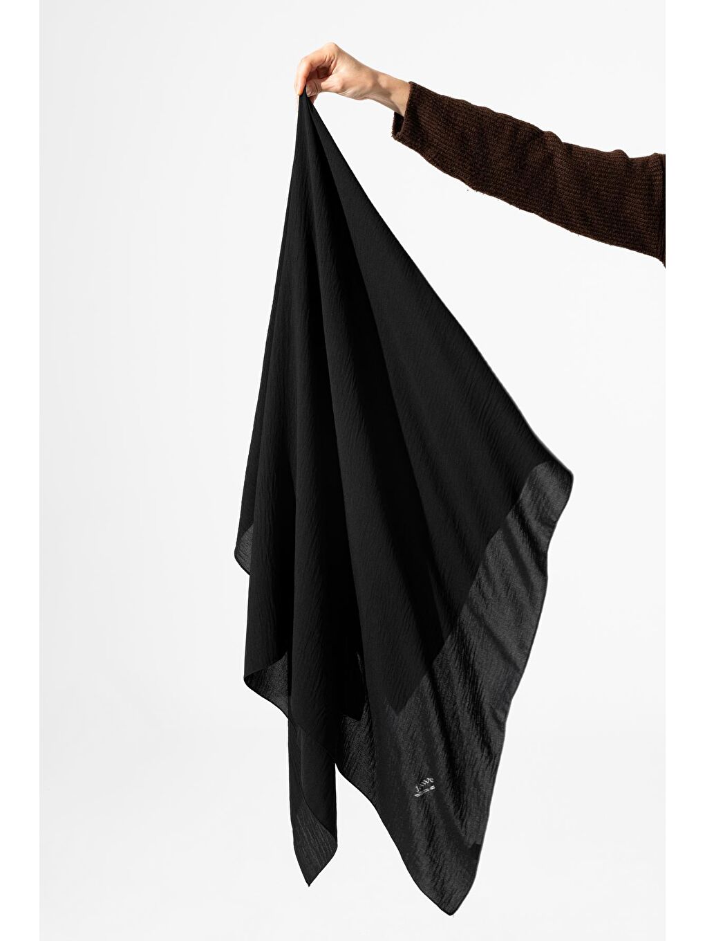 Siyah Kadın Cazz Eşarp 140*140-1