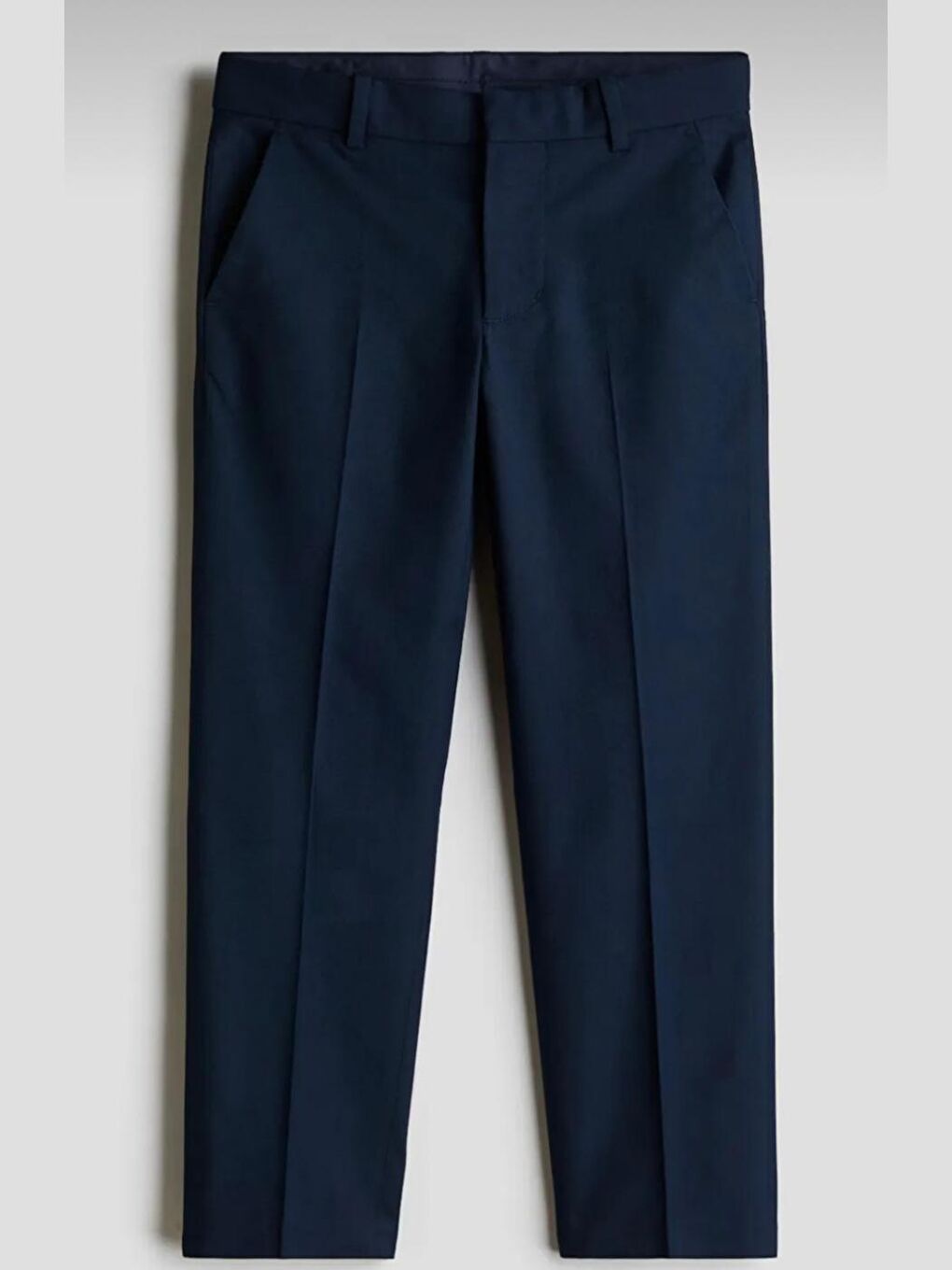 Erkek Çocuk Lacivert Kumaş Pantolon Ayarlanabilir Bağcıklı Lastikli Bel Standart Paça Okul Pantolon